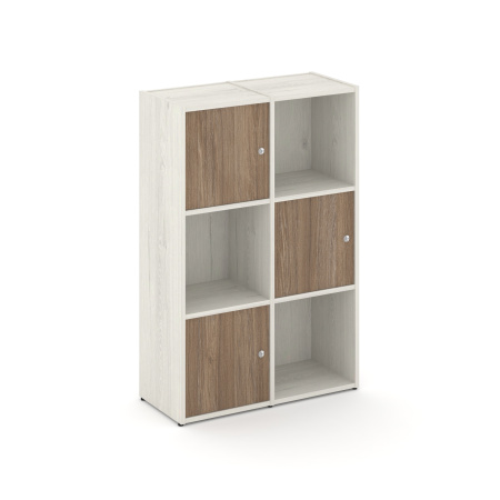 Стеллаж Locker Plus LK.K-002 798x350x1203 (Дуб Наварра | Дуб Аризона)