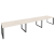 Стол переговорный Onix O.MO-PRG-3.4 4740x980x750 (Тиквуд Темный/Белый Металл)