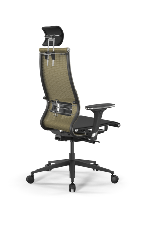 Кресло для руководителя Метта SynchroSit 10 B2-107D - T /Km00/Nb00/D32P/H3mL-2D(M23.B11.G19.W03) (Золотой | Черный)