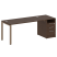 Рабочая станция с опорной тумбой Metal System Style БП.РС-СТП-1.4 2012x720x750 (Дуб Наварра/Серый металл)