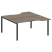 Рабочая станция криволинейная Metal System Style БП.РАС-СА-2.1 1600x1835x750 (Дуб Наварра/Серый металл)