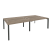 Рабочая станция на П-образном м/к Onix O.MP-D.RS-4.3.7 2760x1475x750 (Тиквуд Темный/Белый Металл)