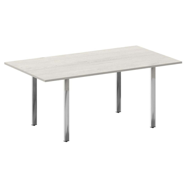 Стол переговорный на П-обр. м/к БП.ПРГ-180 1800x1000x750 (Дуб Наварра/Нерж. Сталь)