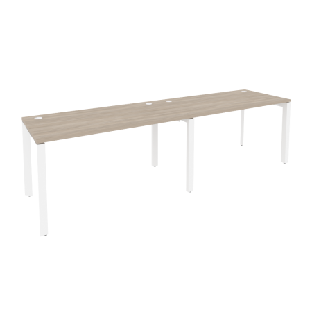 Рабочая станция на П-образном м/к Onix O.MP-RS-2.3.7 2760x720x750 (Дуб Аттик/Белый Металл)