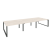 Рабочая станция на О-образном м/к Onix O.MO-D.RS-6.3.7 4140x1475x750 (Тиквуд Темный/Белый Металл)