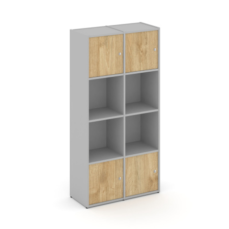 Стеллаж Locker Plus LK.K-005 798x350x1593 (Серый | Тиквуд Светлый)