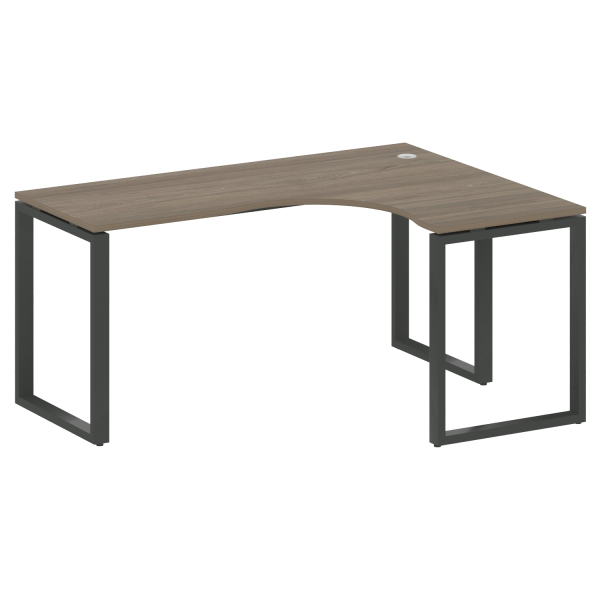 Стол криволинейный правый Metal System Style БО.СА-4 R 1600x1200x750 (Вяз/Антрацит металл)