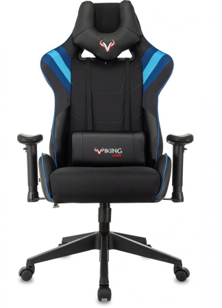 Кресло игровое Zombie VIKING 4 AERO черный/синий ткань/эко.кожа с подголов. крестов. пластик (Синий)