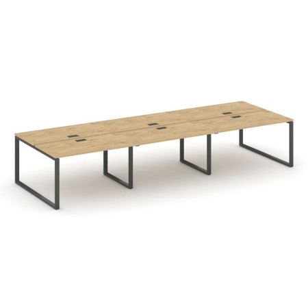 Рабочая станция 2-х сторонняя SN-6O.DRS-083 (4140х1632х750) (Тиквуд Светлый/Металл Антрацит)