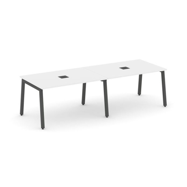 Стол переговорный SN-5A.SPRG-011 (1960х980х750) (Белый/Металл Антрацит)