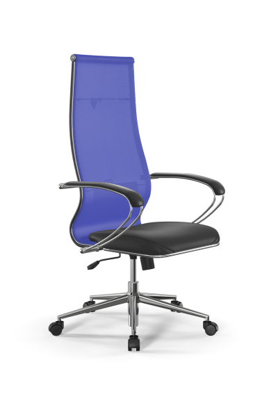 Кресло для руководителя Метта Sit 10 B1-163K - T+Extra /Km00/Wm12/K1cL(M09.B23.G18.W01) (Васильковый | Черный)