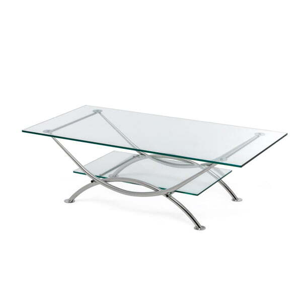 ARCO стол кофейный (СТЕКЛ/ХРОМ)