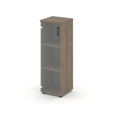 Шкаф средний узкий SN.STU.E-205(L) (400х400х1203) (Вяз Благородный/Прозрачный)