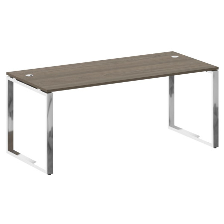 Стол рабочий руководителя на О-обр. м/к 1800x800x750 (Вяз Благородный/Нерж. Сталь)