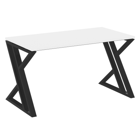 Стол рабочий VR.L-SRZ-3.7 1380x720x750 (Белый Бриллиант/Черный металл)