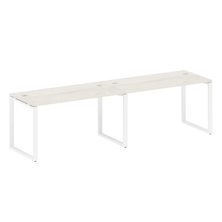Рабочая станция Metal System Style БО.СМ-2.3 2800x720x750 (Дуб Наварра/Белый металл)