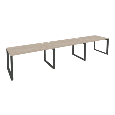 Рабочая станция на О-образном м/к Onix O.MO-RS-3.3.8 4140x800x750 (Дуб Аттик/Черный металл)