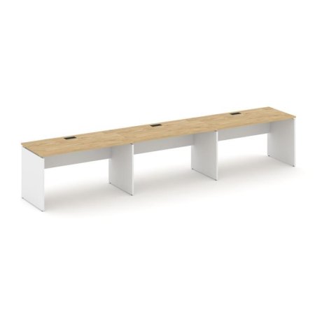 Рабочая станция 1 сторонняя SN-D.ORS-044 (4740х700х750) (Тиквуд Светлый/Белый)