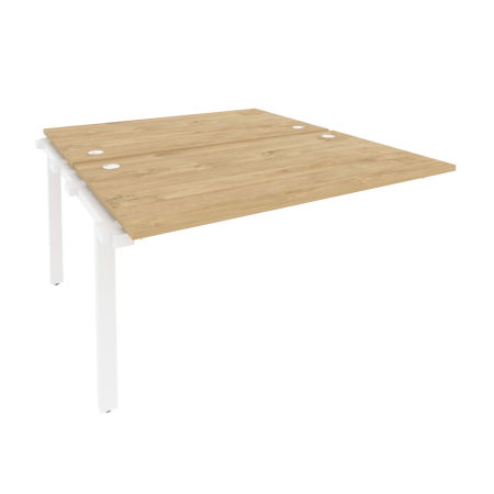 Наборный элемент рабочей станции на м/к Onix O.M-2.NRS-3.8 1380x1635x750 (Тиквуд Светлый/Белый Металл)