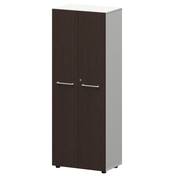 Шкаф для одежды Кортез KZS-46 598x380x1595 (Дуб венге/Белый)