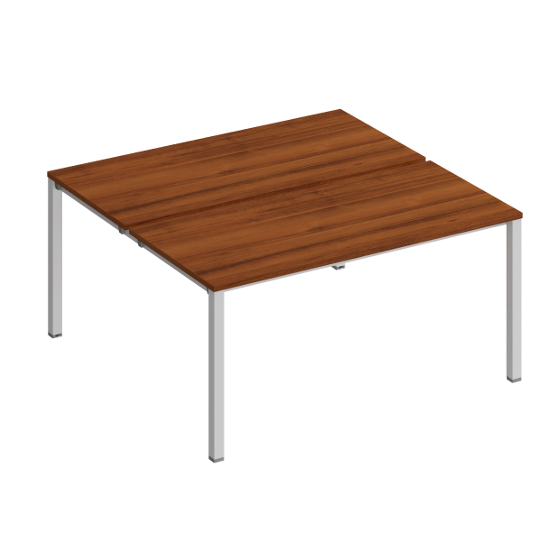 Рабочая станция на металлокаркасе КФ (2х160) Комфорт КФ К.1146 1600x1540x750 (Французский орехСерый)