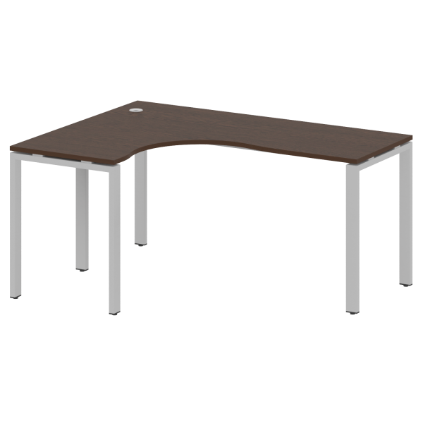 Стол криволинейный левый Metal System Style БП.СА-4 Л 1600x1200x750 (Венге Цаво/Серый металл)