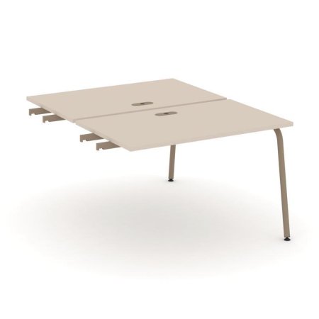 Двойной стол приставка к опорным тумбам ES.D.SPR-2-LK (1180х1500х750) (Капучино/Металл Латте)