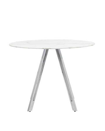 Стол обеденный Хьюстон D100 белый стеклянный (Стол обеденный Хьюстон белый)