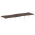 Рабочая станция на 6 рабочих места на А-образном м/к Metal System Style БА.СМ-6.4 4800x1475x750 (Дуб наварра/Серый металл)