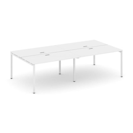 Рабочая станция 2-х сторонняя SN-4P.DRS-032 (2360х1232х750) (Белый/Металл Белый)