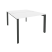 Рабочая станция на П-образном м/к Onix O.MP-D.RS-2.2.7 1180x1475x750 (Тиквуд Темный/Белый Металл)