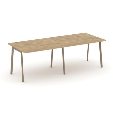 Стол переговорный ES.PRG-2.2-P (2360х980х750) (Тиквуд Светлый/Металл Латте)