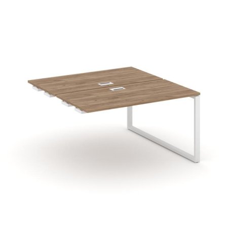Стол-приставка к опорным элементам SN-6O.DPRS-014 (1580х1432х750) (Дуб Табак/Металл Белый)