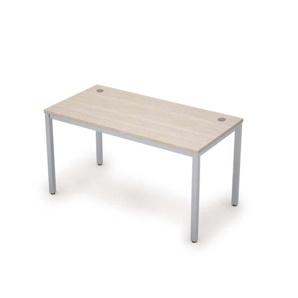 6М.009 Стол рабочий (1400x700x750) (Шамони светлый/Алюминий матовый)