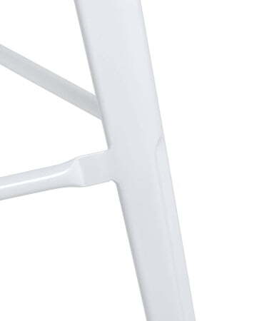 Стул барный TOLIX WOOD белый глянцевый (Стул барный Tolix белый глянцевый)