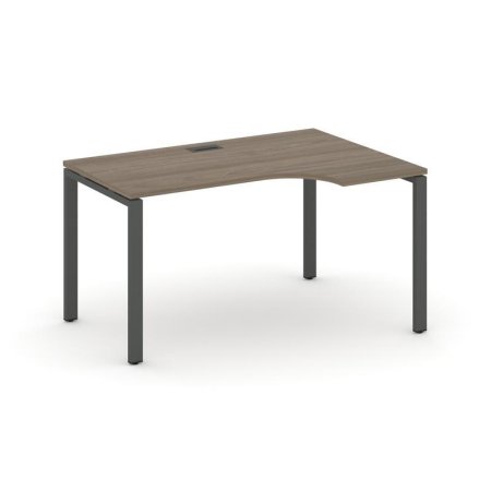 Стол рабочий эргономичный SN-6P.SPA-021(R) (1380х800/980х750) (Вяз Благородный/Металл Антрацит)