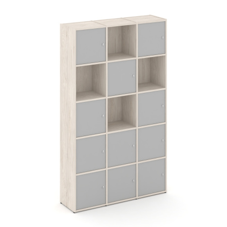 Стеллаж Locker Plus LK.K-009 1188x350x1983 (Денвер Светлый | Серый)