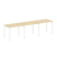 Рабочая станция на 3 раб. места Metal System Style БП.СМ-3.1 3000x720x750 (Дуб Наварра/Серый металл)