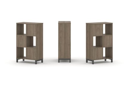 Набор стеллажа 1 сторонний, 3 яруса SN.NS-321 (754х400х1248) (Вяз Благородный/Металл Антрацит)