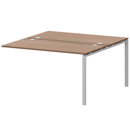 Модуль двойной на 2 рабочих места Арго-М АМБЭ-005 1800x1496x760 (Орех/Белый)