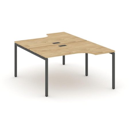 Рабочая станция эргономичная SN-4P.DRPA-011 (1380х1432/1992х750) (Тиквуд Светлый/Металл Антрацит)