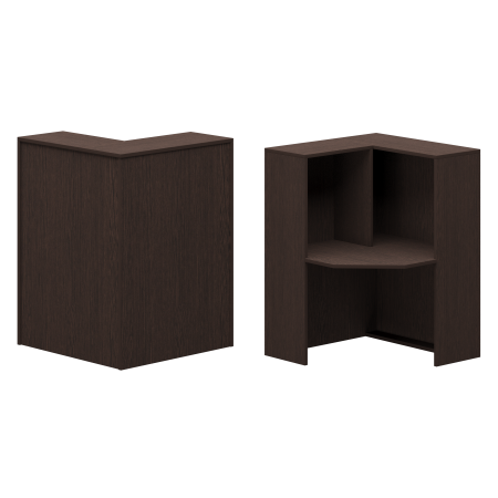 Стойка угловая левая Ресепшн А-555 900x900x1220 (Дуб венге)