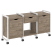 Тумба на колесных опорах наборная VR.L-TN-7.K 1440x460x767 (Тиквуд Темный/Белый металл)