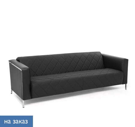 VISPO Диван 3-местный (ЧЕРНЫЙ/КОЖА)