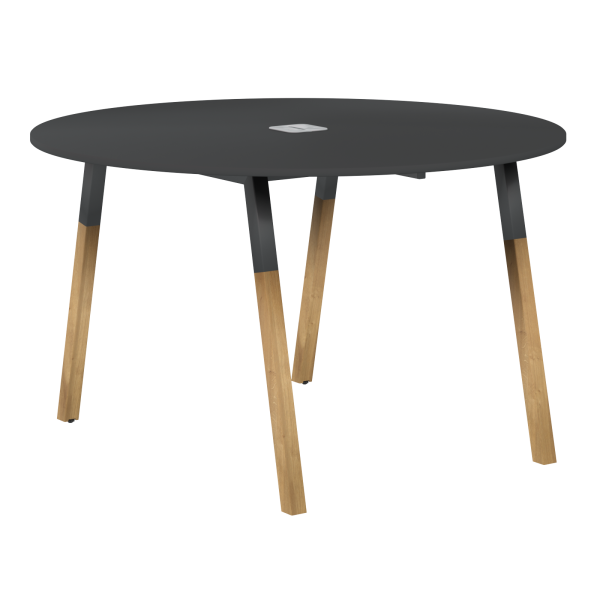 Стол для переговоров Forta FRST 1250 D=1250xx733 (Черный графит)