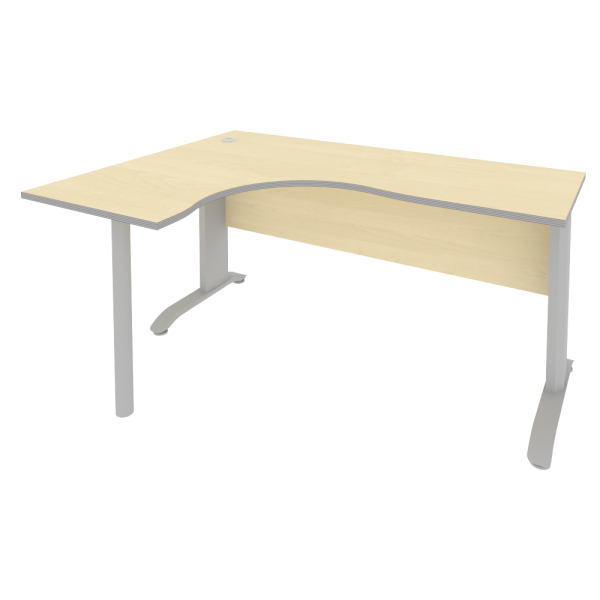 Стол криволинейный левый Riva ПЛ.СА-4 Л 1600x1200x750 (Клен-Металлик/Металлик)