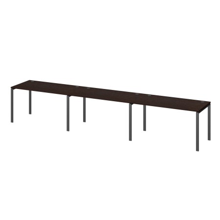 Бенч линейный на 3 рабочих места Арго-М АМБЛ-003.60-3 4200x600x760 (Дуб венге/Антрацит)