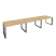 Стол переговорный Onix O.MO-PRG-3.3 4140x980x750 (Тиквуд Темный/Белый Металл)