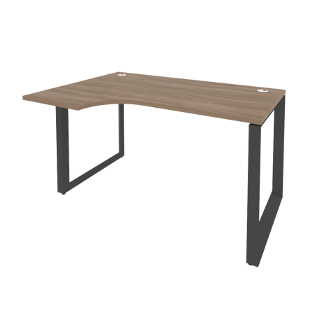 Стол эргономичный левый на О-образном м/к Onix O.MO-SA-2L 1380x980x750 (Дуб Аризона/Черный металл)
