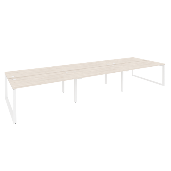 Рабочая станция на О-образном м/к Onix O.MO-D.RS-6.4.7 4740x1475x750 (Денвер Светлый/Белый Металл)